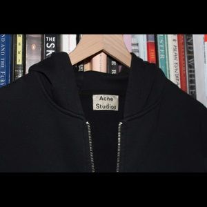 Black Acne Zipdown Hoodie